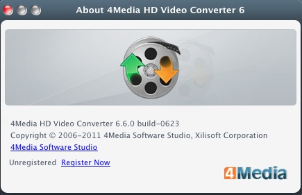 4Media HD Video Converter 6.6 : About window