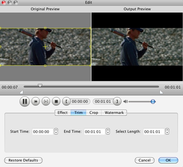 Tipard Creative Zen Video Converter for Mac 3.6 : Editor