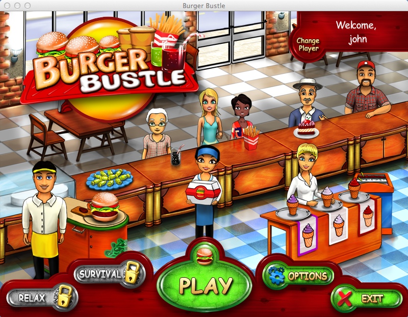 Burger Bustle 2.0 : Main Menu