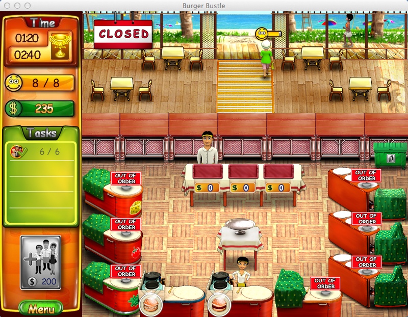 Burger Bustle 2.0 : Gameplay Window