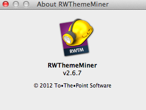 RWThemeMiner 2.6 : About