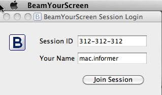 BeamYourScreen 1.0 : Main window
