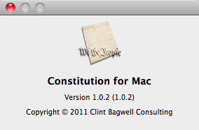 Constitution for Mac 1.0 : Program version