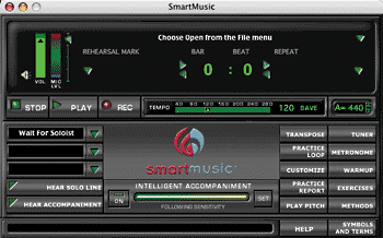 SmartMusic 9.0 : Main window
