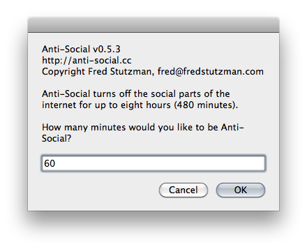 Antisocial 0.5 : Main window
