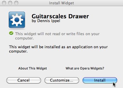 Guitarscales Drawer 1.0 : Main window