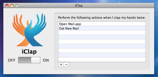 iClap 1.0 : Main window