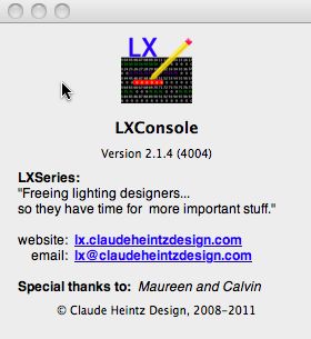 LXConsole 2.1 : Main window