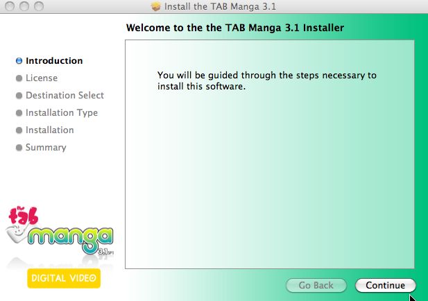 the TAB Manga 3.1 : Main window