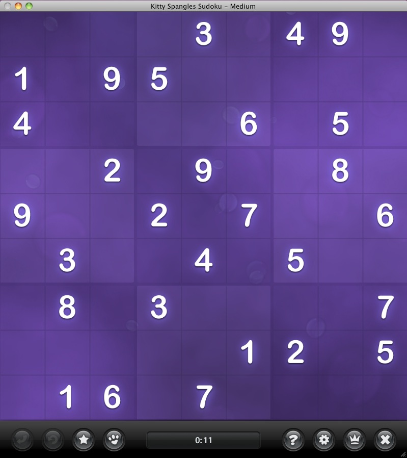 Kitty Spangles Sudoku 1.3 : General view