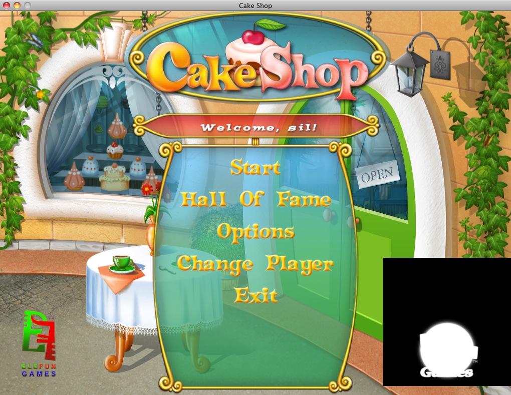 Cake Shop : Main menu