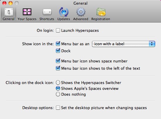 Hyperspaces 1.1 : Preferences