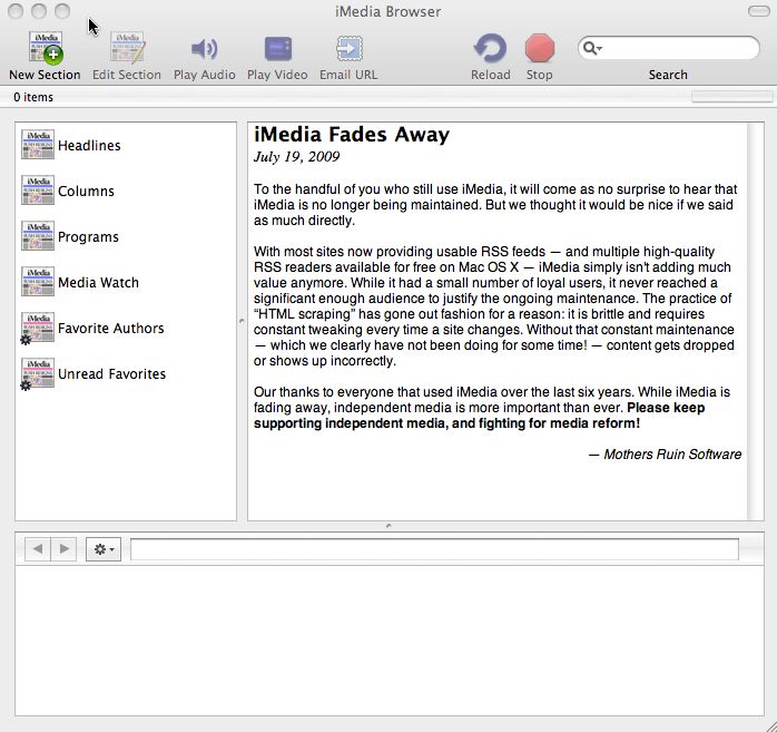iMedia 2.1 : Main window