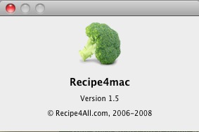 Recipe4mac 1.5 : About