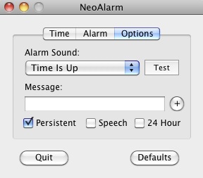 NeoAlarm 2.8 : Options