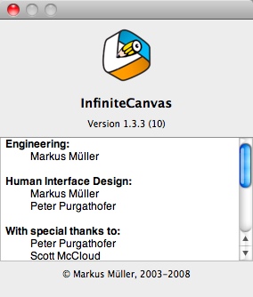 InfiniteCanvas 1.3 : Main window