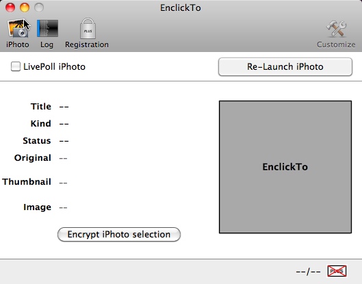 EnclickTo 1.1 : Main window
