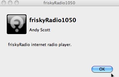 friskyRadio1050 1.0 : Main window