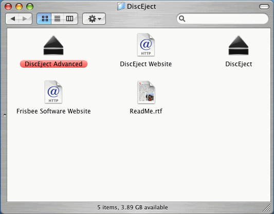 DiscEject 1.6 : DiscEject Folder