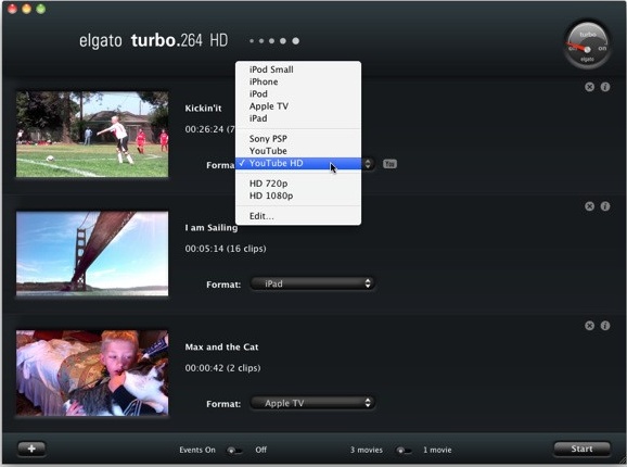 Turbo.264 HD Video Converter 1.1 : Main interface