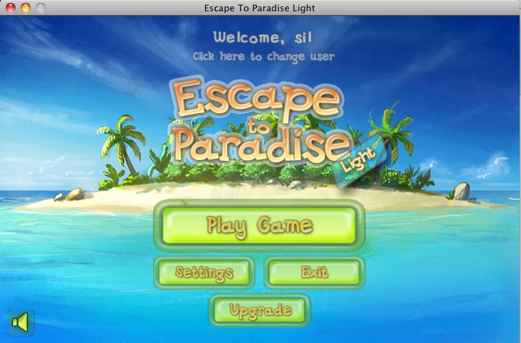 Escape To Paradise Light 1.0 : Main menu
