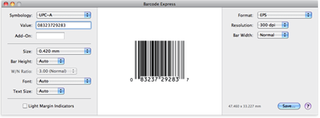 Barcode Express 1.0 : Main interface