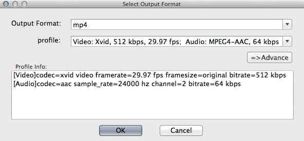 Boilsoft Video Joiner 1.0 : Selecting Output Profile