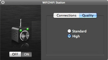 wifi2hifi-station 1.0 : Main window