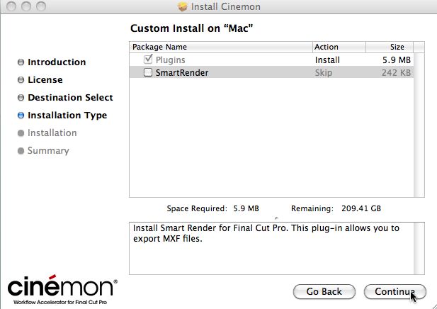 Cinemon Mp4 Plug-in Uninstaller 1.3 : Main window