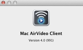 Mac AirVideo Client : About window