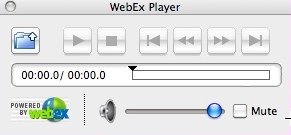 WebEx Player 8.0 : General View