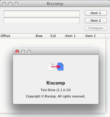 Rixcomp 2.1 : Main Window