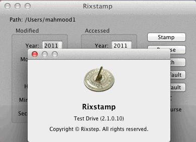 Rixstamp 2.1 : Main Window
