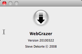 WebGrazer 2.0 : Main window