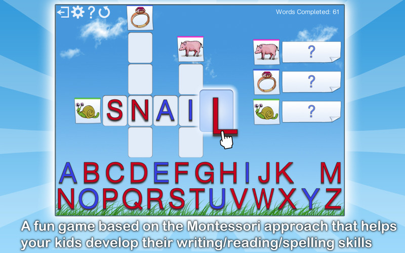 Montessori Crosswords - Teach and Learn Spelling with Fun Puzzles for Children 1.1 : Montessori Crosswords - Teach and Learn Spelling with Fun Puzzles for Children screenshot