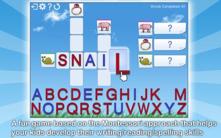 Montessori Crosswords - Teach and Learn Spelling with Fun Puzzles for Children screenshot