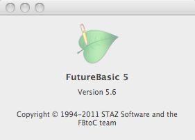 FutureBasic 5 5.6 : Main window