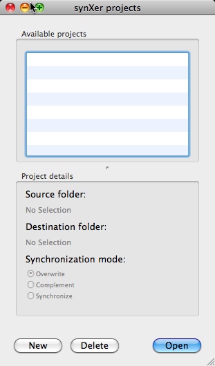 synXer 1.0 : Main windows