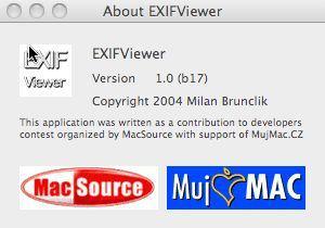 EXIFViewer 1.0 : Main window