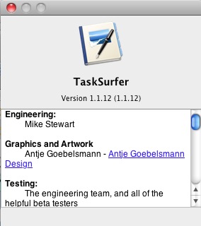 TaskSurfer 1.1 : About