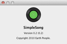 SimpleSong 0.2 : About window