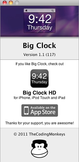Big Clock 1.1 : About