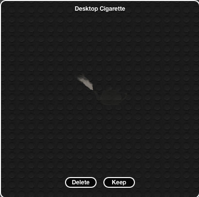 Desktop Cigarette 1.0 : Main Window