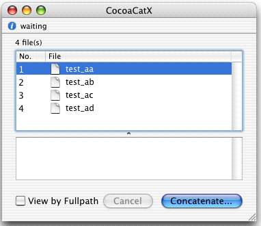 CocoaCatX 2.1 : Main window