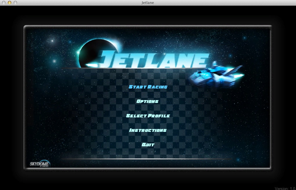 Jetlane 1.0 : Main menu