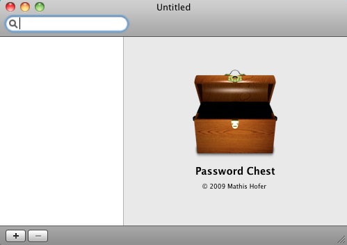 Password Chest 0.2 : Main window