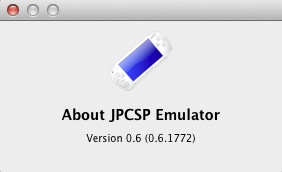 Jpcsp 0.6 : About window