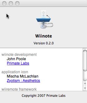 Wiinote 0.2 : Main window