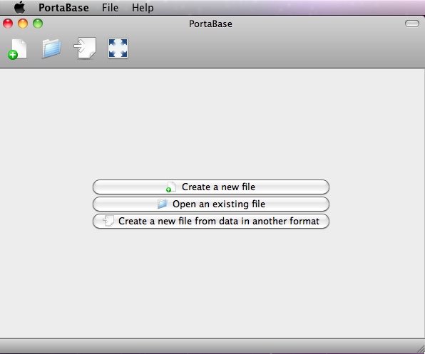 PortaBase 2.0 : Main window