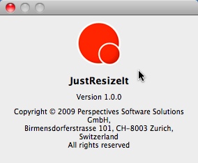 JustResizeIt 1.0 : Main window